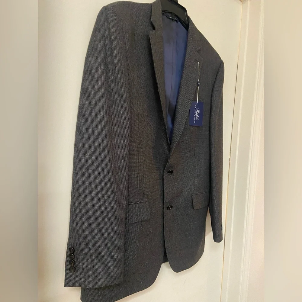 NWT Ralph Lauren Men’s Gray Two Button Wool Sport Coat Sz 40 Long - Picture 4 of 9